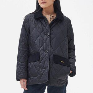 Navy Quilted Barbour Bragar Jacket